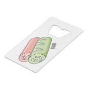 スイッ転が転がクの漫画イラストレーション クレジットカード栓抜き (正面アングル)