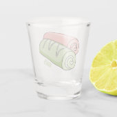 スイッ転が転がクの漫画イラストレーション ショットグラス (裏面)