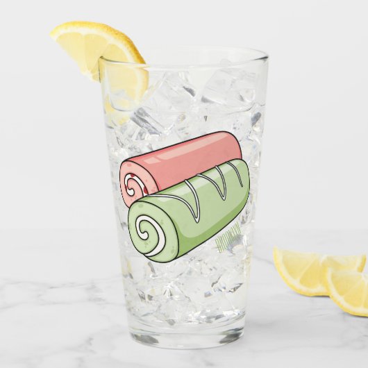スイッ転が転がクの漫画イラストレーション タンブラーグラス (アイス正面)