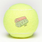 スイッ転が転がクの漫画イラストレーション テニスボール (正面)