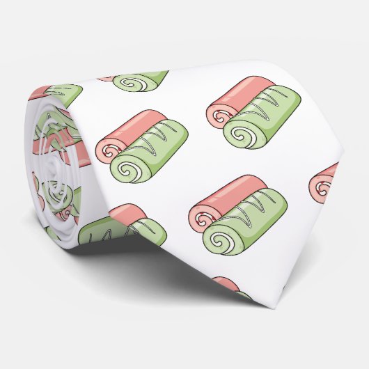 スイッ転が転がクの漫画イラストレーション ネクタイ (ロール)