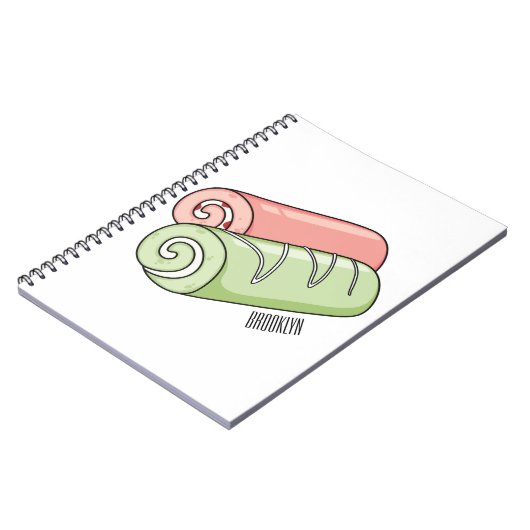 スイッ転が転がクの漫画イラストレーション ノートブック (左側)