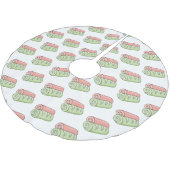 スイッ転が転がクの漫画イラストレーション ブラッシュドポリエステルツリースカート (アングル)