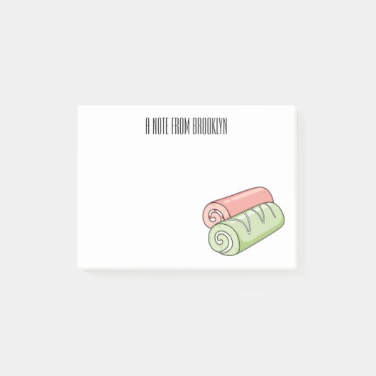 スイッ転が転がクの漫画イラストレーション ポストイット (正面)