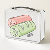 スイッ転が転がクの漫画イラストレーション メタルランチボックス (裏面)