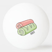 スイッ転が転がクの漫画イラストレーション 卓球ボール (裏面)