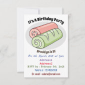 スイッ転が転がクの漫画イラストレーション 招待状 (正面)