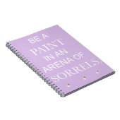 スイバの紫色のノートの競技場のペンキがあって下さい ノートブック (右側)