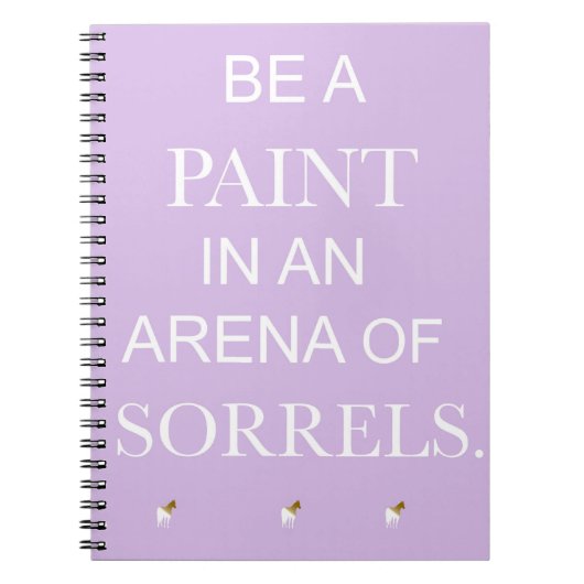 スイバの紫色のノートの競技場のペンキがあって下さい ノートブック (正面)