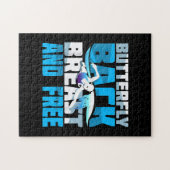 スイマーのための水泳ギフト ジグソーパズル (横)