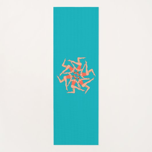 スイマー - シンクロナイズドスイミングの振り付け ヨガマット (正面)