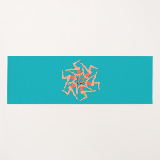 スイマー - シンクロナイズドスイミングの振り付け ヨガマット (正面(横))