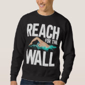 スイミおもしろいングチーム泳ぐ人引用文 スウェットシャツ (正面)