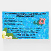 スイミカスタマイズングプールスパ保守修理ユーザー 横断幕 (横)