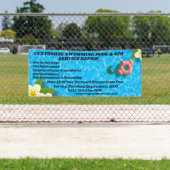 スイミカスタマイズングプールスパ保守修理ユーザー 横断幕 (インサイチュ)