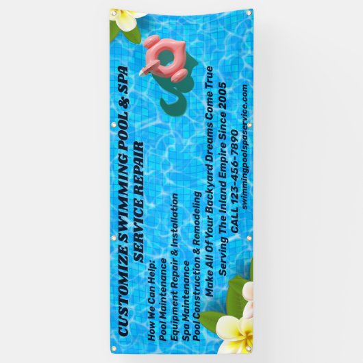 スイミカスタマイズングプールスパ保守修理ユーザー 横断幕 (縦)