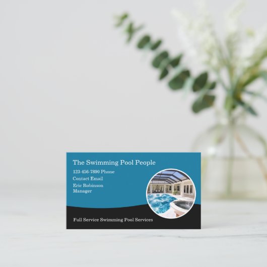 スイミクールングプールの名刺 名刺 (スタンド正面)