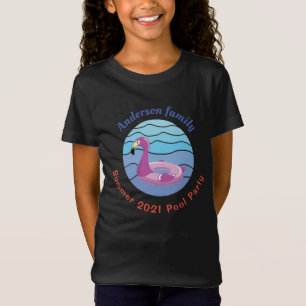スイミパーソナライズされたングプールパーティー Tシャツ