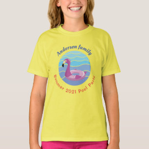 スイミパーソナライズされたングプールパーティーTシャツ Tシャツ