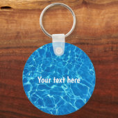スイミパーソナライズされたングプール水 キーホルダー (正面)