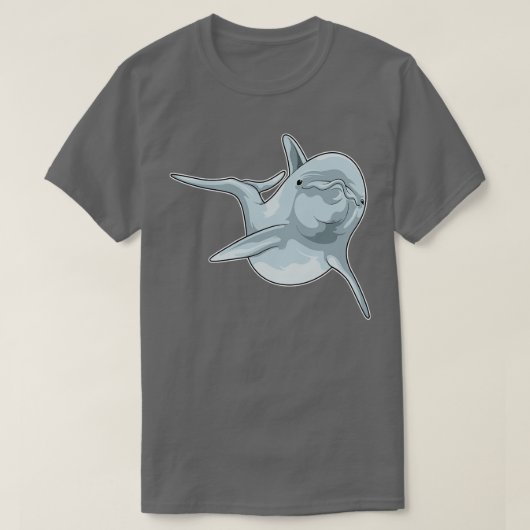 スイミングでイルカ Tシャツ (デザイン正面)