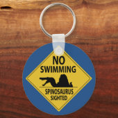 スイミングなし – スピノサウルス近視 キーホルダー (正面)