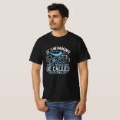 スイミングもし – スイミング簡単 Tシャツ (正面フル)