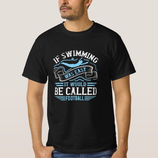 スイミングもし – スイミング簡単 Tシャツ (正面)