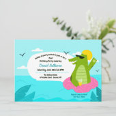 スイミングアリゲーターバースデーパーティー 招待状 (スタンド正面)