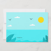 スイミングアリゲーターバースデーパーティー 招待状 (裏面)