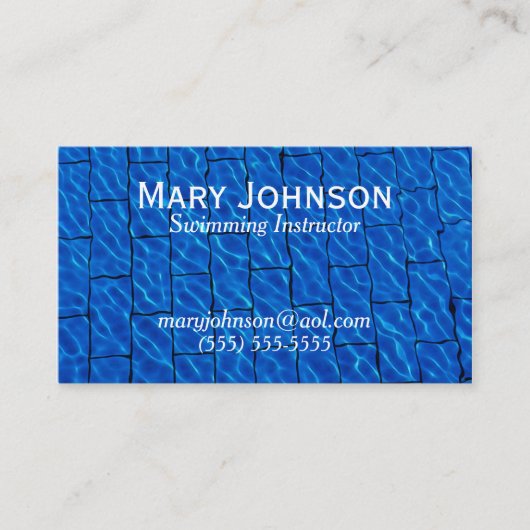 スイミングインストラクタースイムコーチスイミング先生 名刺 (正面)