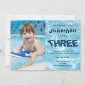 スイミングウォーターベビー写真第3期パーティー 招待状 (正面)