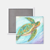 スイミングウミガメのマグネット マグネット (正面/裏面)