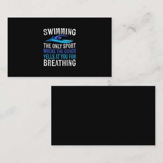 スイミングオンリースポーツここでコーチ泳ぐ人ギフト エンクロージャーカード (正面/裏面)