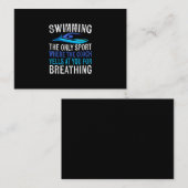 スイミングオンリースポーツここでコーチ泳ぐ人ギフト エンクロージャーカード (正面/裏面)