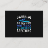 スイミングオンリースポーツここでコーチ泳ぐ人ギフト エンクロージャーカード (正面)