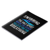 スイミングオンリースポーツここでコーチ泳ぐ人ギフト ノートブック (左側)