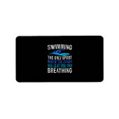 スイミングオンリースポーツここでコーチ泳ぐ人ギフト ラベル (正面)