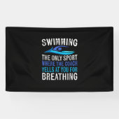 スイミングオンリースポーツここでコーチ泳ぐ人ギフト 横断幕 (横)