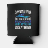 スイミングオンリースポーツここでコーチ泳ぐ人ギフト 缶クーラー (正面)