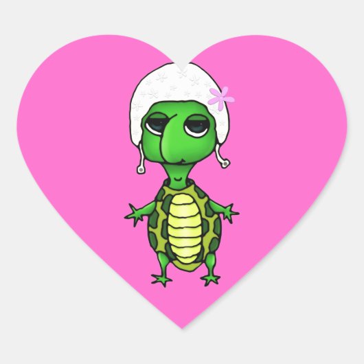 スイミングカメ ハートシール (正面)