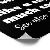 スイミングガール定義おもしろい泳ぐ人ガールズ ポスター (角)