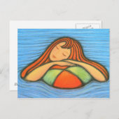 スイミングガール ポストカード (正面/裏面)