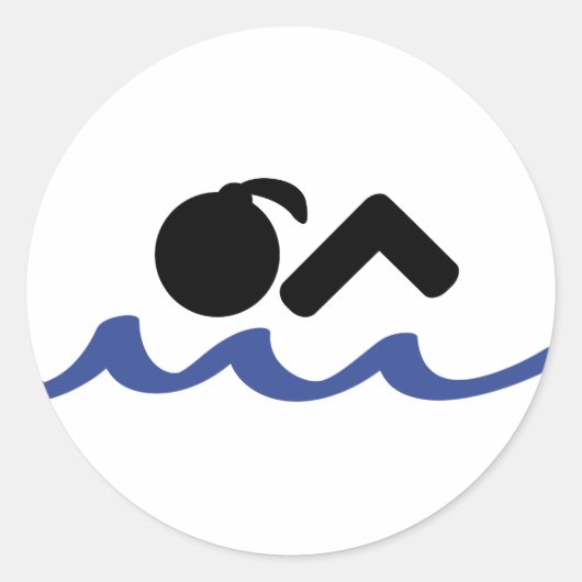 スイミングガール ラウンドシール (正面)