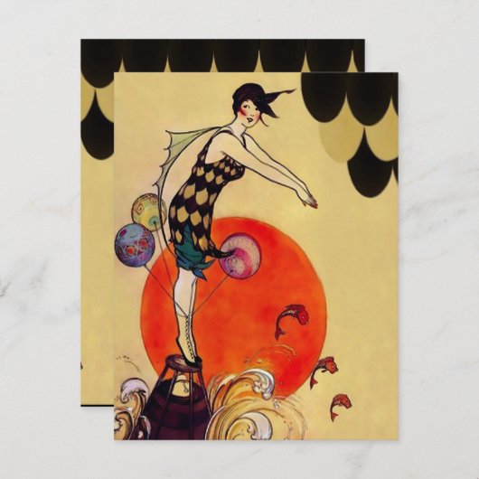 スイミングガール~招待状 招待状 (正面/裏面)