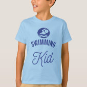 スイミングキッドはっきりしたタイポグラフィTシャツ Tシャツ (正面)
