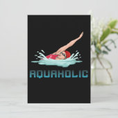 スイミングキャップゴーグルズスイムラブおもしろい泳ぐ人ガール シーズンカード (スタンド正面)