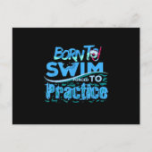 スイミングギフトおもしろいスイミングデザイン 案内ポストカード (正面)