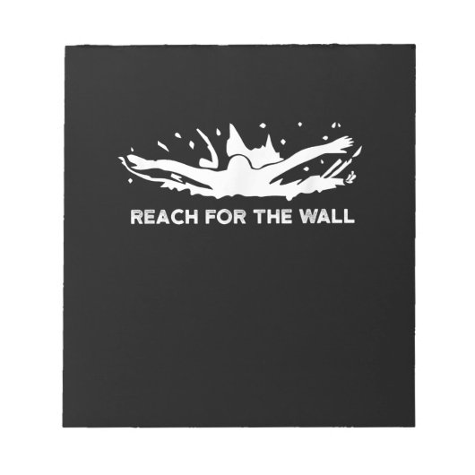 スイミングギフトおもしろい泳ぐ人スポーツスイムチーム ノートパッド (正面)