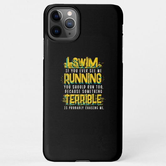 スイミングギフトおもしろいA泳ぐ人 iPhoneケース (裏面)